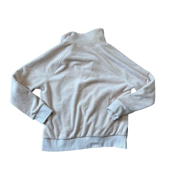 Athleta pullover sweatshirt, heavy velour size SP (small/Petite); Cream - Picture 2 of 12